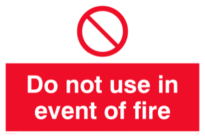 PF5509: Do not use in event of fire