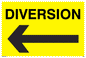 WR550: diversion arrow left