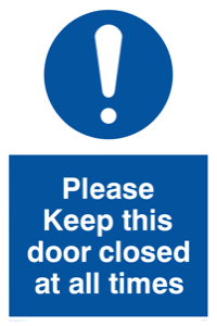 MV5511: Please Keep door closed at all times