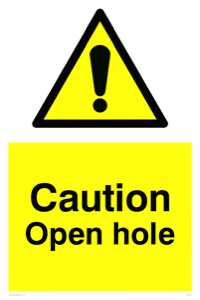 WV5512: Caution Open hole