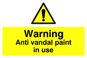 WV5533: Warning Anti vandal paint in use