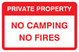 PV5538: No camping No fires