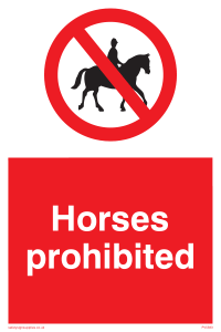 PV5583: Horses prohibited