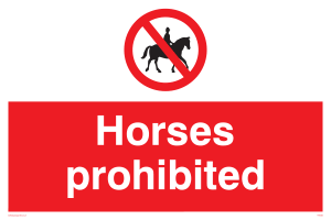PV5583: Horses prohibited
