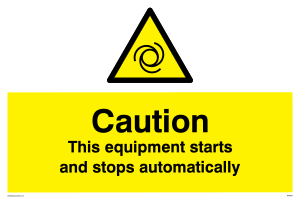 WM5587: Caution Equipment starts and stops automatically
