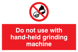PM5601: Do not use hand-held grinding machine