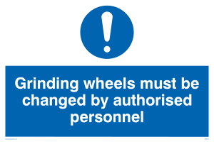 MM5602: Grinding wheels must be changed by authorised personnel
