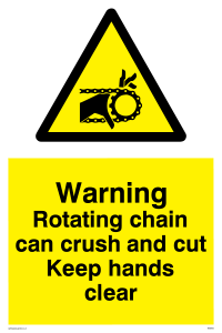 WM5605: Rotating chain can crush and cut