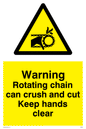 WM5605: Rotating chain can crush and cut