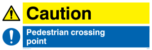 WR5623: Caution Pedestrian crossing point