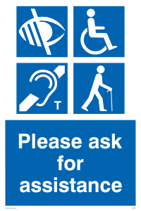 MD5624: Please ask for assistance Sign