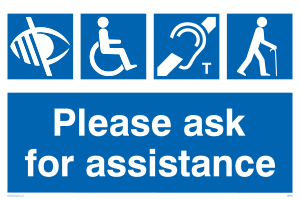 MD5624: Please ask for assistance Sign