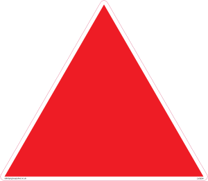 LV5634: Hot Air - Duct Identification Triangle (Blank)