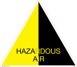 LV5636: Hazardous Air - Duct Identification Triangle (Text)