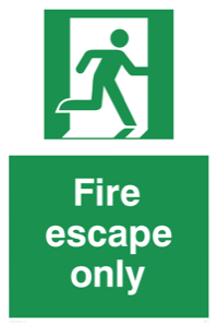 SA5711: Fire Escape Only Sign