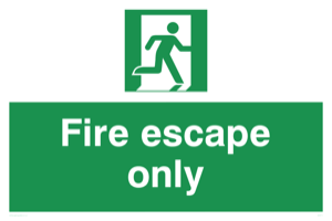 SA5711: Fire Escape Only Sign