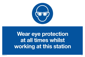 MP5727: Wear eye protection at all times Mandatory Sign