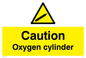 WN5737: Caution Oxygen cylinder Sign