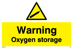 WN5738: Warning Oxygen storage Sign