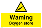 WN5739: Warning Oxygen store Sign