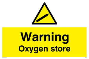 WN5739: Warning Oxygen store Sign
