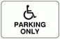 IR574: disabled symbol parking only