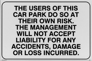 IR578: Carpark liability disclaimer