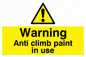 WU599: warning anti climb paint in use