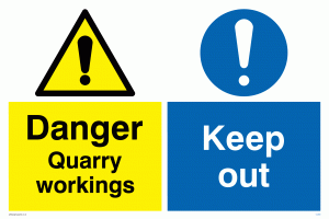 CU608: danger quarry workings keep out