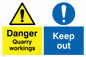 CU608: danger quarry workings keep out