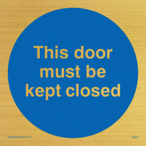 MA641: this door must be kept closed