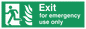 SG691: exit for emergency use only - safety sign