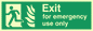 SG691: exit for emergency use only - safety sign