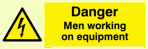 WE75: danger men working on equipment