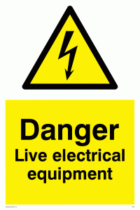 WE78: danger live electrical equipment
