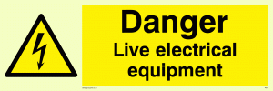 WE78: danger live electrical equipment