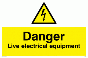 WE78: danger live electrical equipment