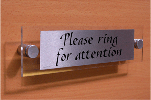 DV825: please ring for attention - door sign