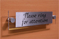 DV825: please ring for attention - door sign
