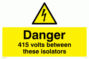 WE86: 415 volts between isolators