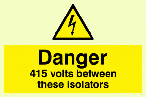 WE86: 415 volts between isolators