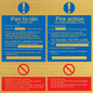 MF938: Fire Action sign - bi-lingual Welsh