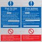 MF938: Fire Action sign - bi-lingual Welsh