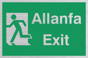 SB941: allanfa / exit - safety sign
