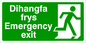 SB944: dihangfa frys / emergency exit  - safety sign