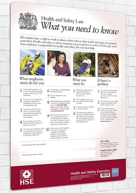 Health and Safety (HSE) Law Poster