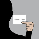 Size: 100x75mm / Reflective Alcom / No Holes