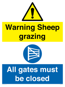 CA13050: Warning Sheep grazing / All gates must be closed