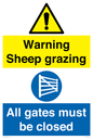 CA13050: Warning Sheep grazing / All gates must be closed