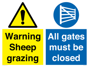 CA13050: Warning Sheep grazing / All gates must be closed